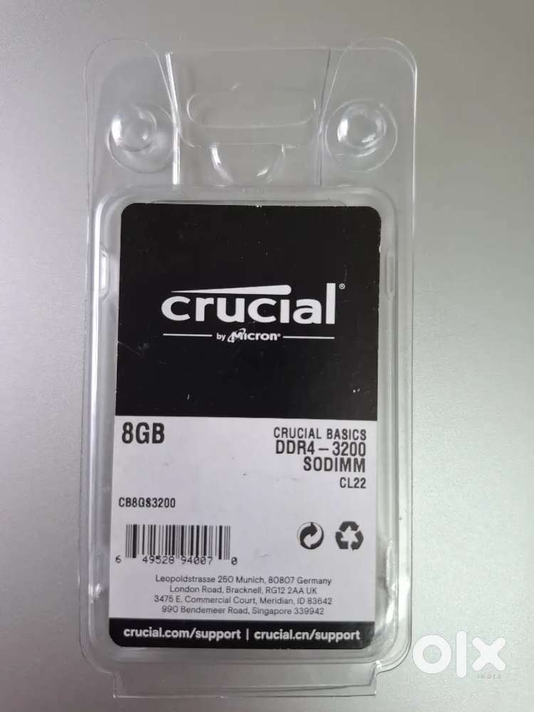 8gb Crucial DDR4-3200 Laptop RAM