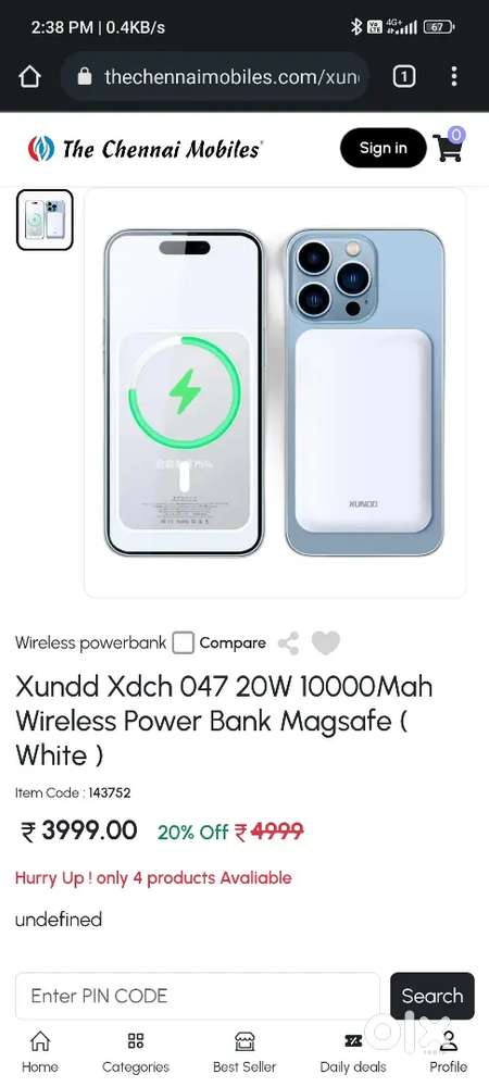 Xundd 10 k mah power bank