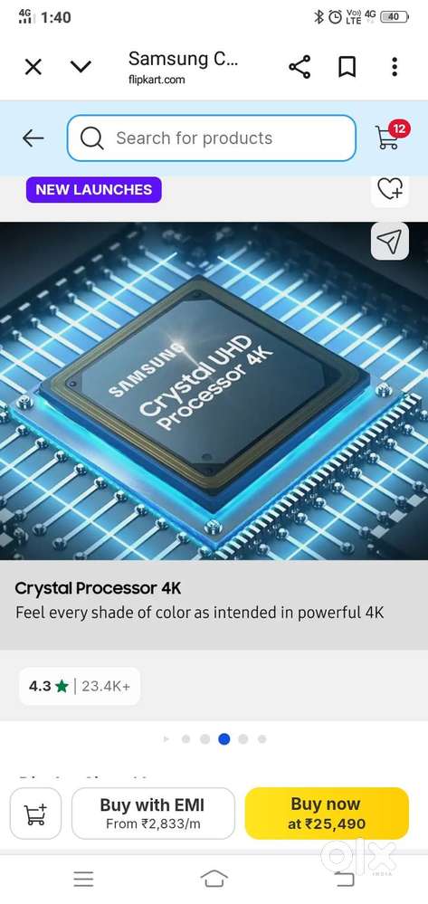 Sumsung original  led 43inch UHD 4k crystal model