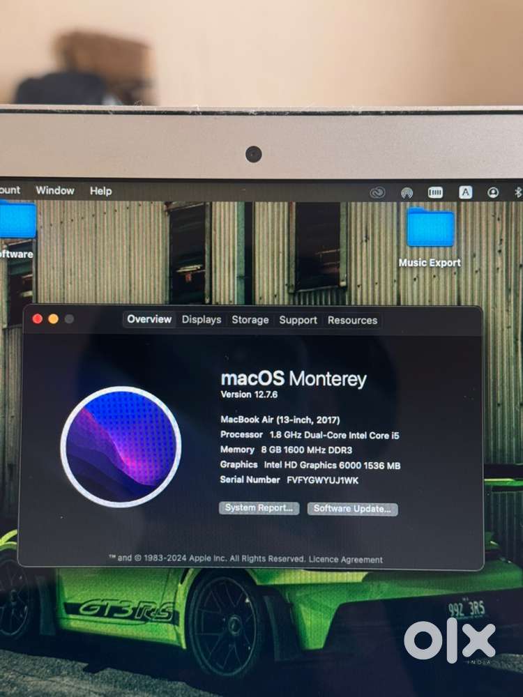 Macbook Air 13’ inch 2017 with Full Box and Charger