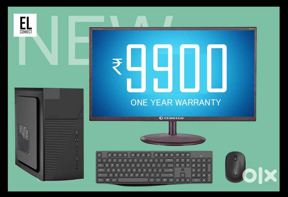 COMPUTER SET  NEW MONITOR  DESKTOP CPU  GRAPHICS 2GB  PC