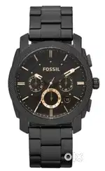 A very good metalic fossil watch in black colour for men