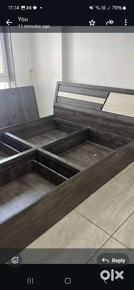 Bed with storage, double queen size