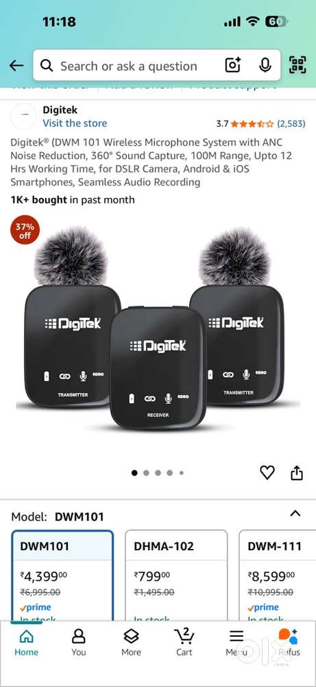 Digitek DWM 101 Wireless Mic Set – 5 Months Old, Excellent Condition