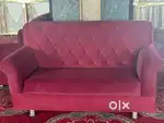 Maroon 2-Seater Sofa  Elegant & Comfortable