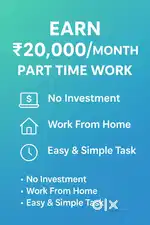 Part Time Work  20,000/Month  No Investment