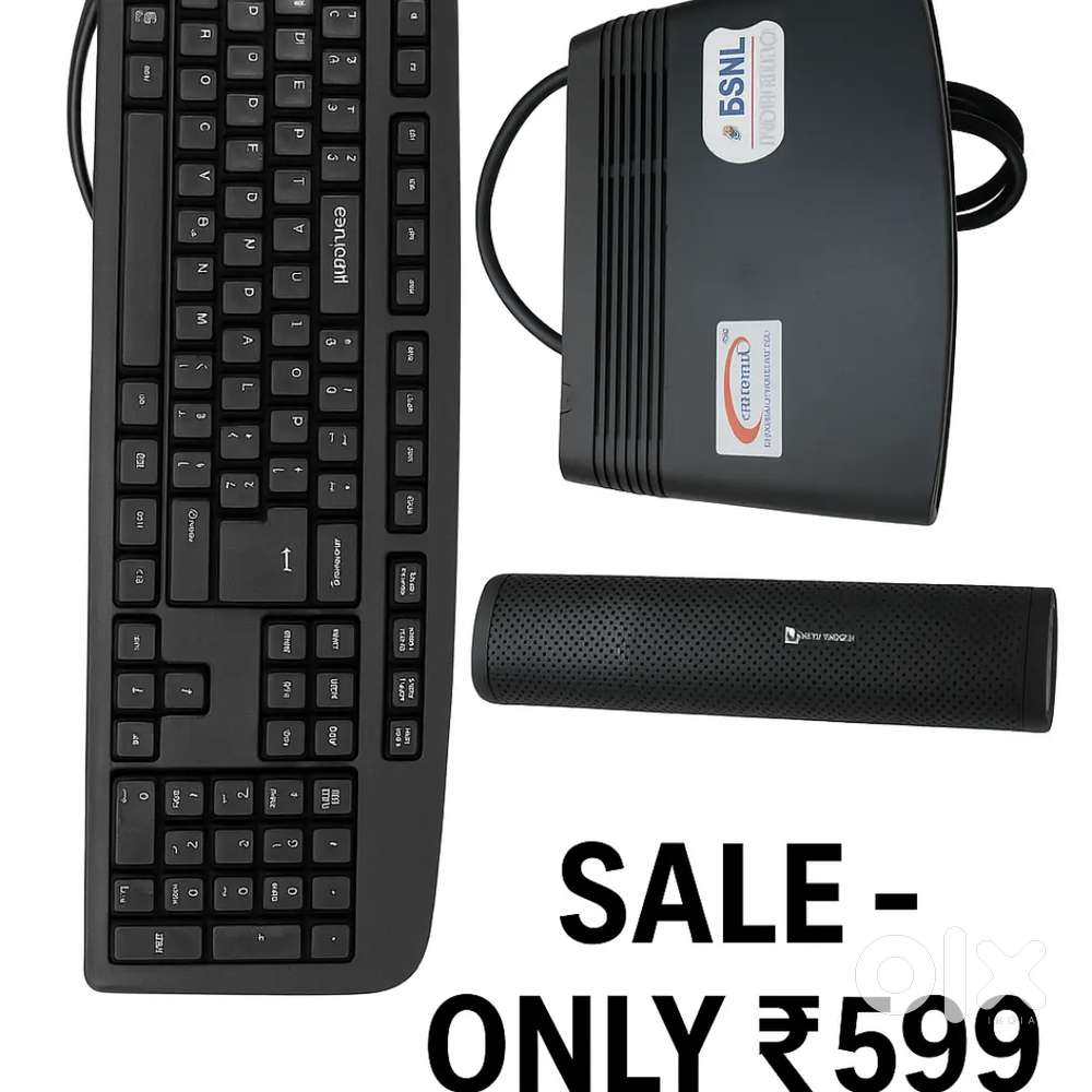 Only 599 Sound Bar , Wireless keyboard & Mose and wifi router
