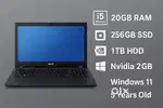 Acer i5 8th Gen  20GB RAM  256GB SSD + 1TB HDD  Nvidia 2GB  Win 11