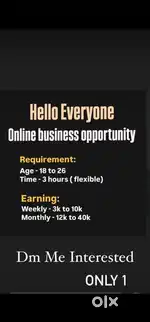 Online business apportunity for 18+