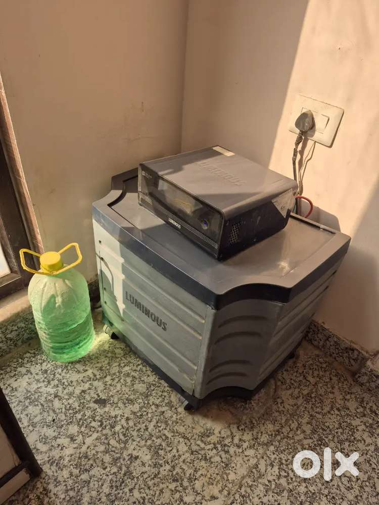 Luminous inverter with battery and stand