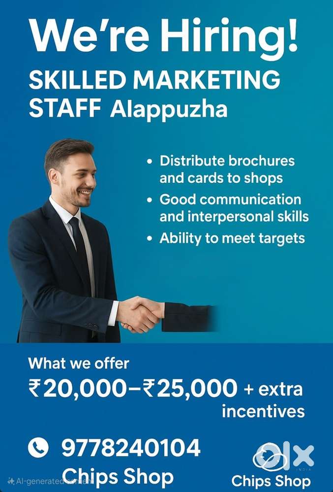 We’re Hiring!skilled Marketing Staff Wanted-“Alappuzha”