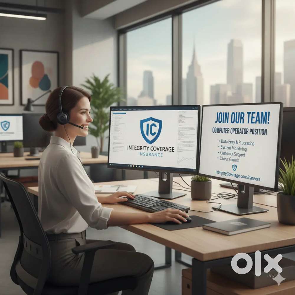 Back office sitting job as a Computers Operator