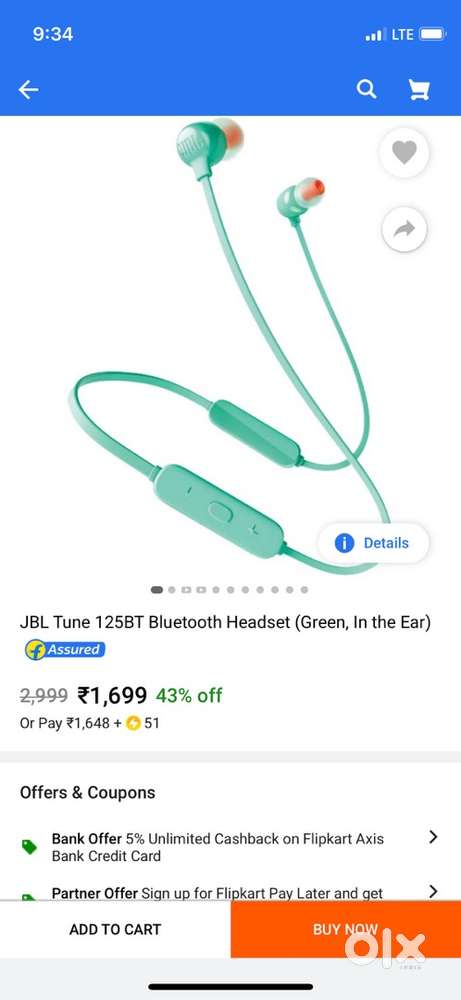 Earphone jbl