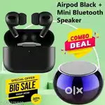 Wirless ear buds with mini speaker
