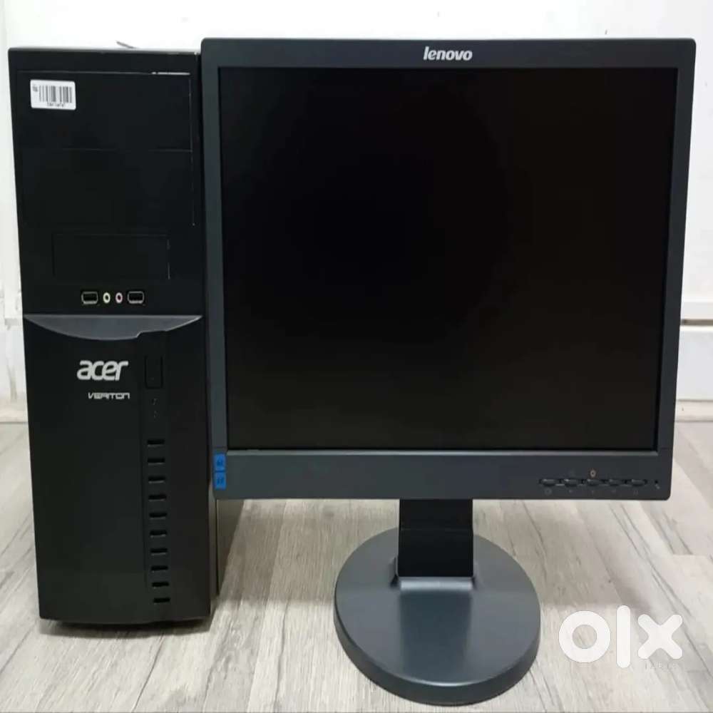 Computer full setup i3. Lenovo monitor. acar CPU 8gb Ram i3 500 hadisk