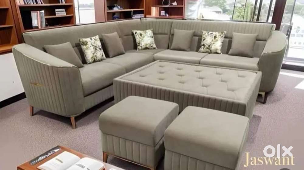 L shape sofa set with golden strips in STARF FURNITURE