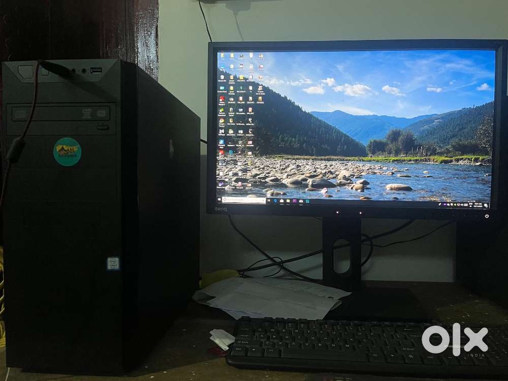 Assembled computer setup using for editing purpose and video game