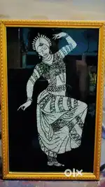Exquisite Handmade Classical Dancer Painting – Golden Frame