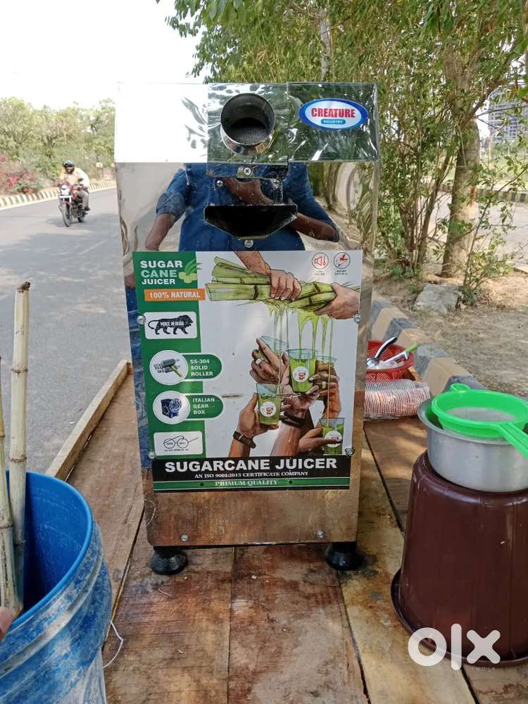 Sugarcane juice machine 3 roller,,1.5HP machine,,14days old,