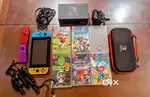 Nintendo Switch 32GB Handheld Console - 4 controller+Game bundle used