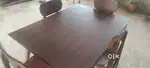Newly refurbished 4-seater wooden dining table set for Rs.5999