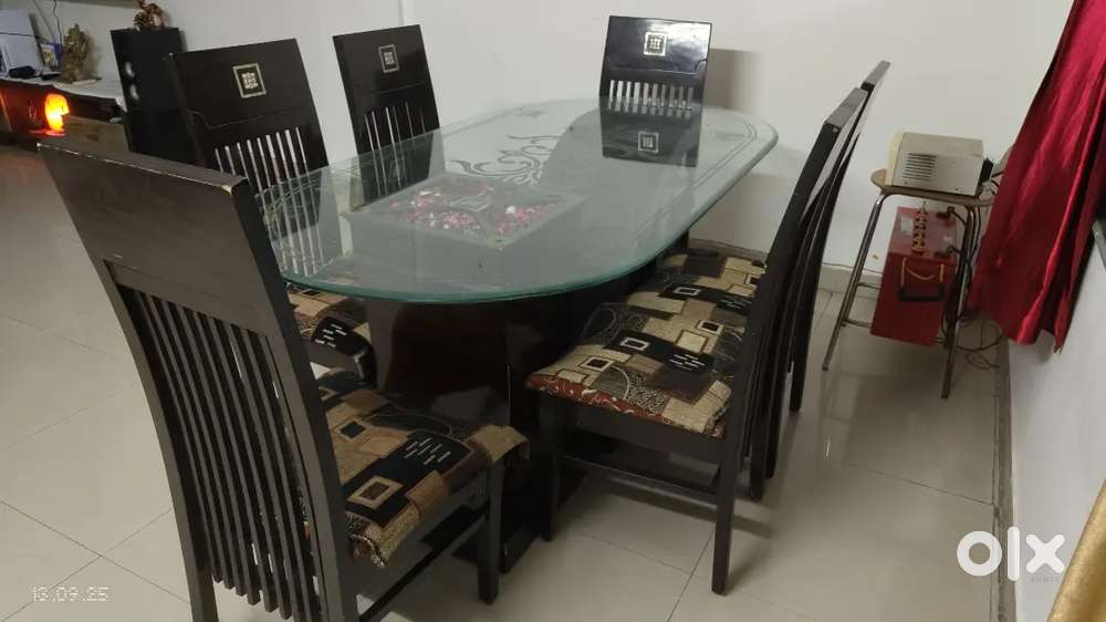 Glass top Dining table