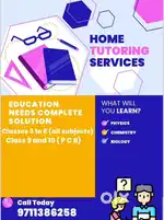 Home tutions available