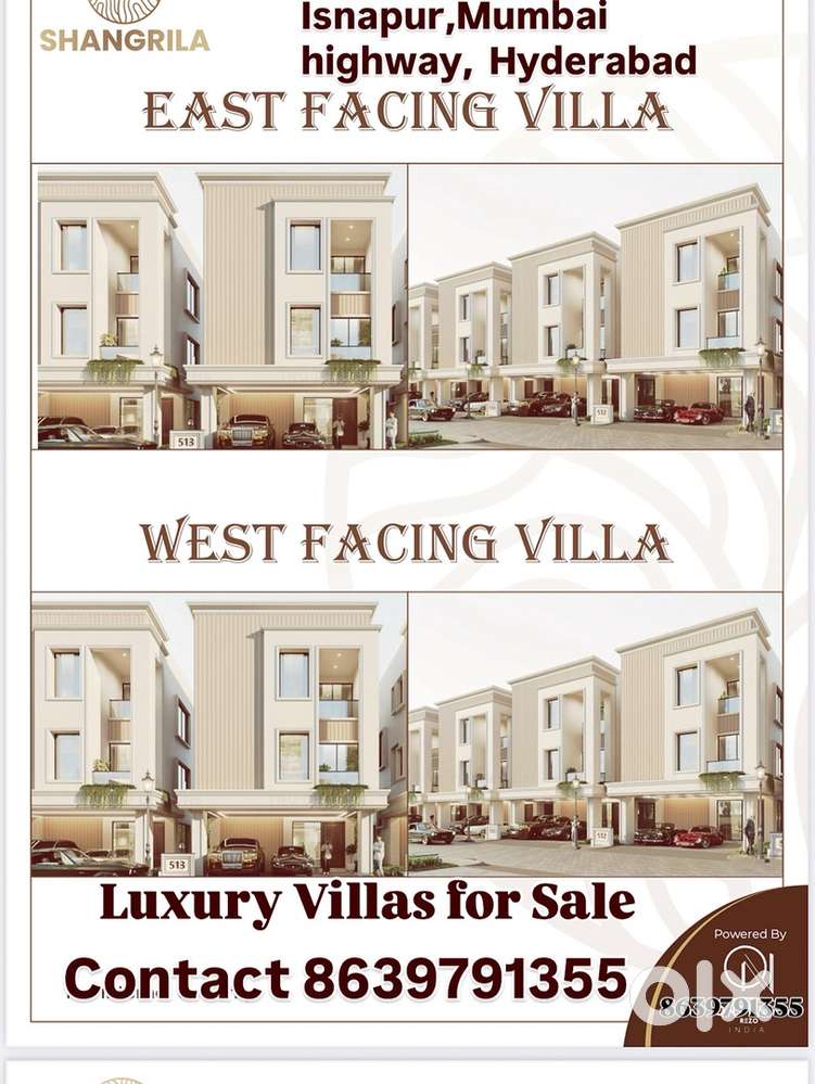 Luxury Villas’s for sale, Isnapur, Mumbai highway Hyderabad