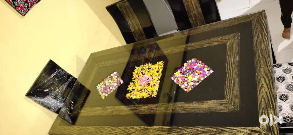 Daining table 6 cher sath all type size model EMI AVAILABLE