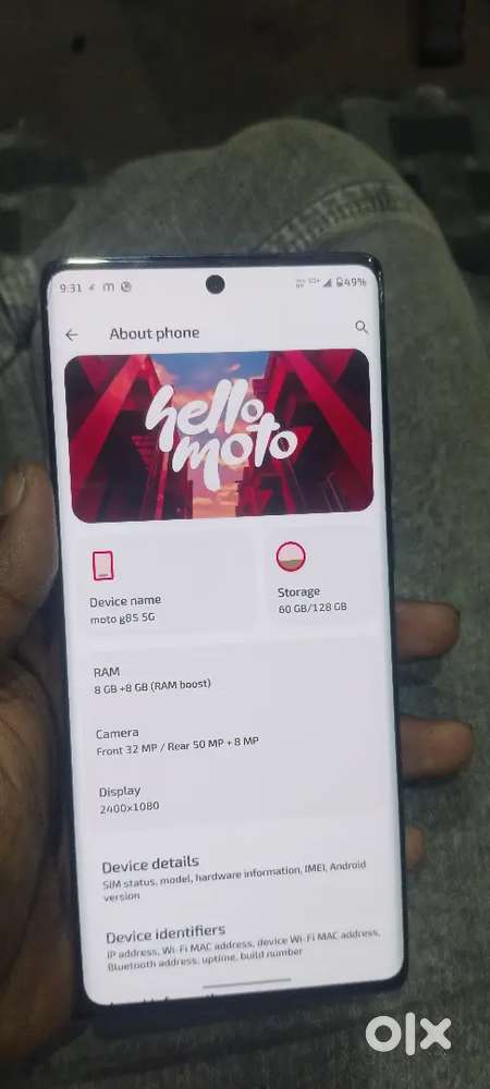 Motorola g 85 8GB RAM 128 GB internal memory