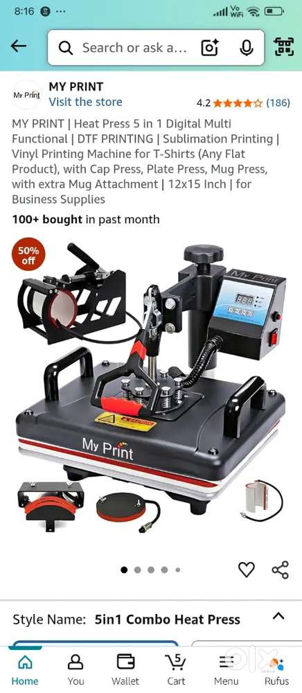 5 in 1 T shirt Printing Machine