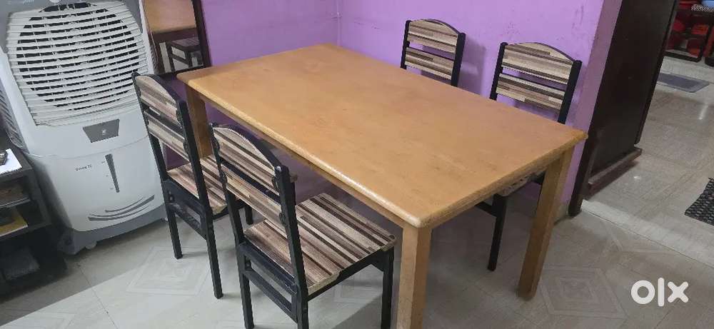 Damro Dining Table, Sofa with Double Cushions & Pooja Cabin Big Size