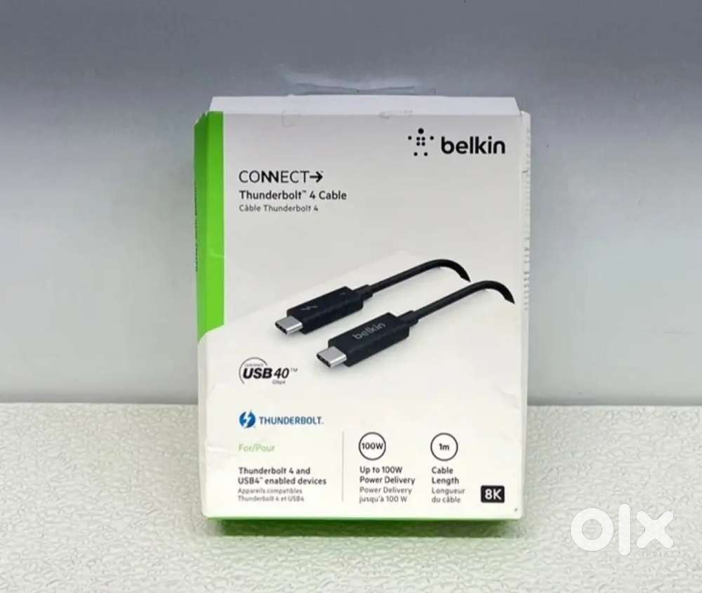 Belkin Connect Thunderbolt 4 Certified Cable 1M Passive 40Gbps,100W PD
