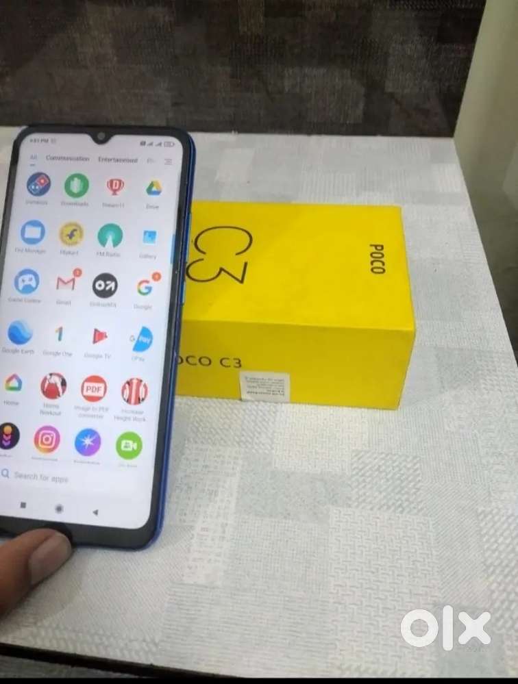 Poco C3 with box and charger