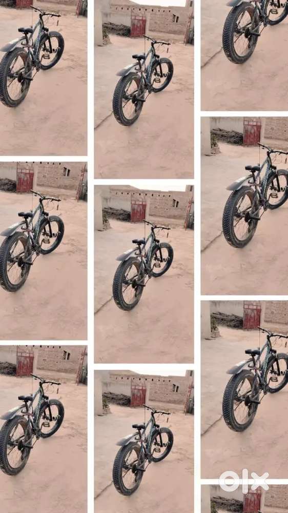 Fat bike cycle best in ride also off road and climb on soil and look