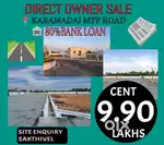 Coimbatore karamadai MTP road 100mtrs DTCP Approved plots &villas sale