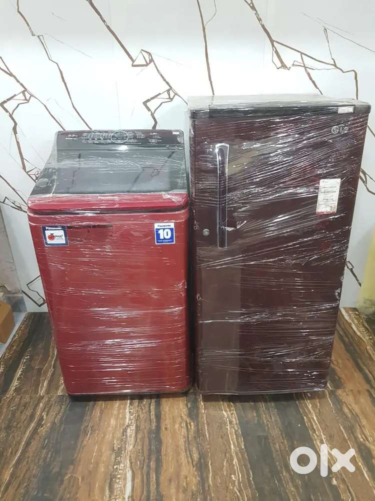 Lg single door refrigerator and panasonic washing machine