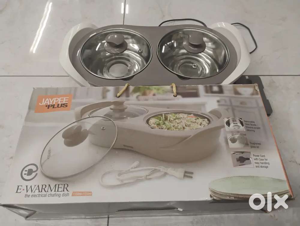 Jaypee Plus Stainless Steel Electric Casserole (1150 ml + 1150 ml)