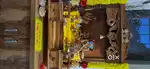 Steel sofa, sofa cumbed of wood sagvan,small footwear table and mandir