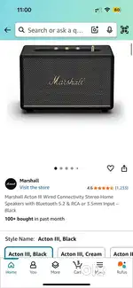 Marsall action iii speaker unused