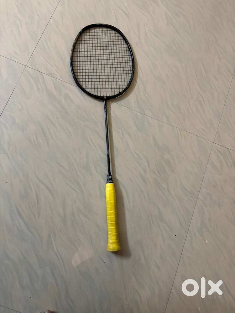 Badminton Racket 2 weeks older with lining string and yonex grip