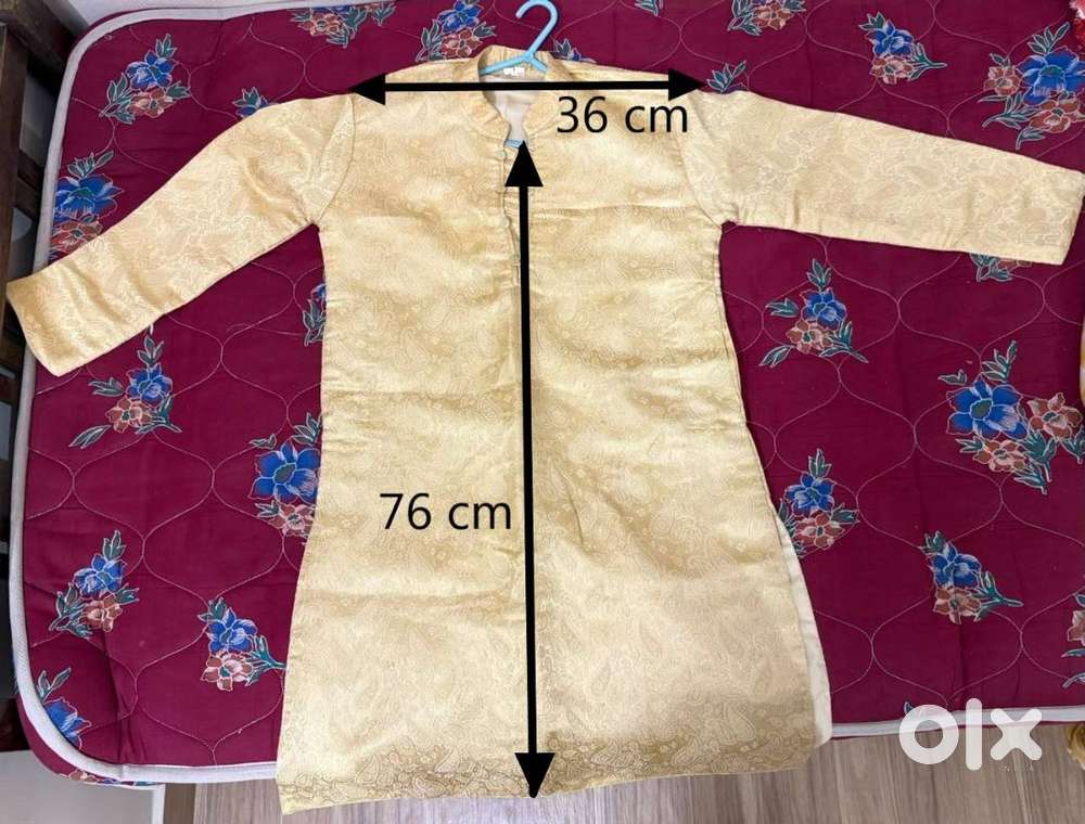 Golden color Sherwani for boy (Just like new, no damage)