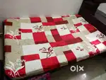 WOODEN DOUBLE  COTT WITH BED