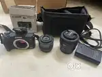 Canon m50 with kit lens and 50 mm lens