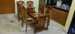 Dinning table, showcase & double bed for sale - Check Description
