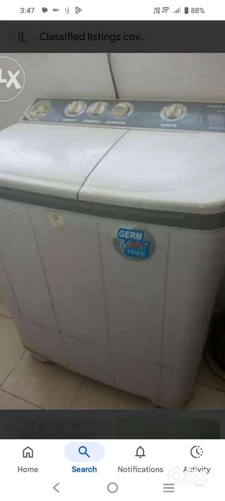 Semi working condition washing machine