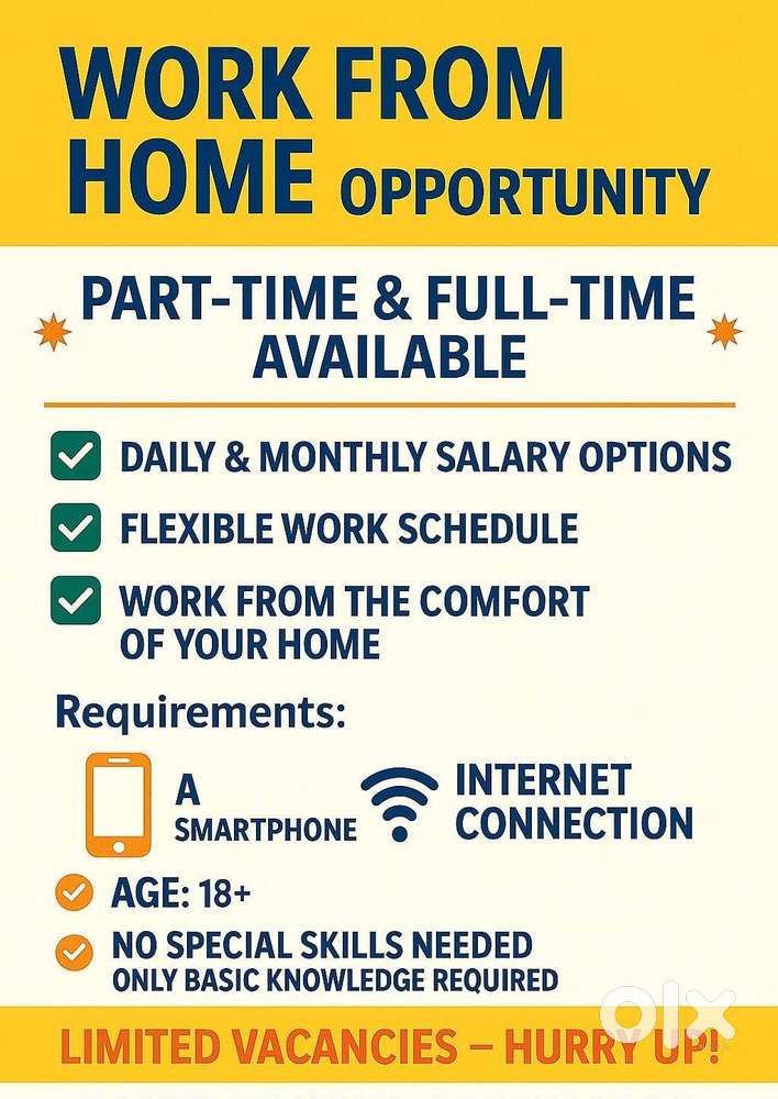 Part time / full time Work From Home Jobs [ Daily Income ] Potential