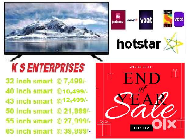 WINTER SPECIAL OFFER 40 INCHES  SMART, 4K UHD LED TV IN 10,499/- ONLY.