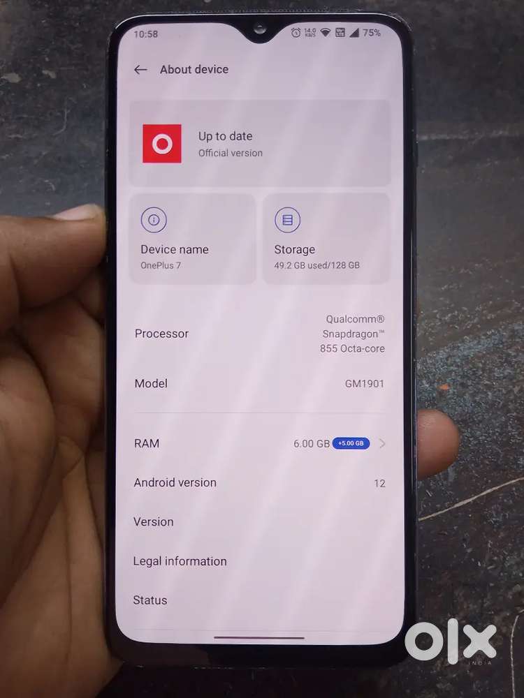 One plus 7  6/128 gb