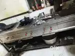Triple burner with wash basine